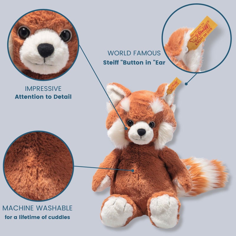 Steiff Soft Cuddly Friends Benji Red Panda, 11"" Plush Toy - Image 2